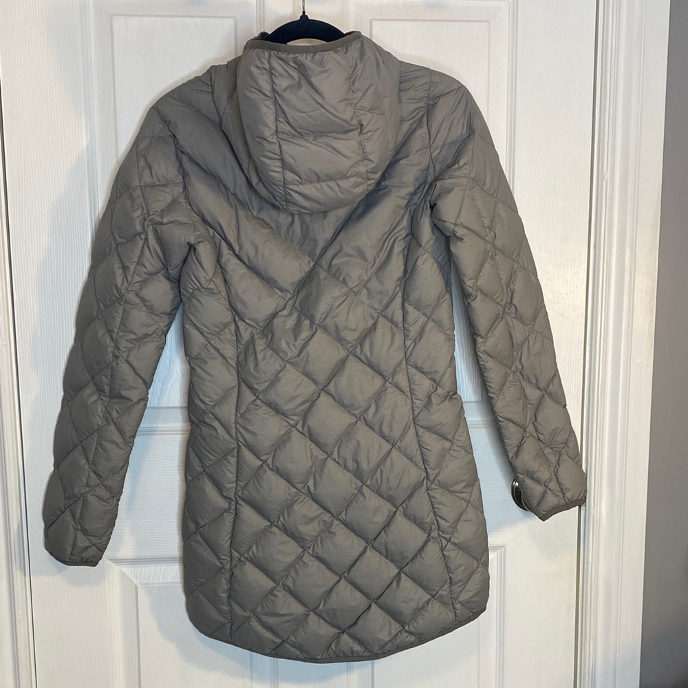 Lolë Grey Long Down Puffer Hooded Coat XS - Picture 7 of 13